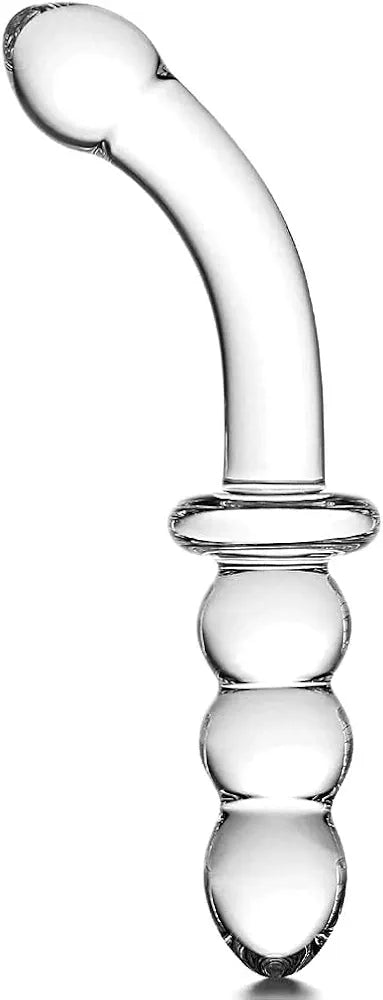 Ergonomic Double-Ended Crystal Glass Anal Bead Massager for Beginners