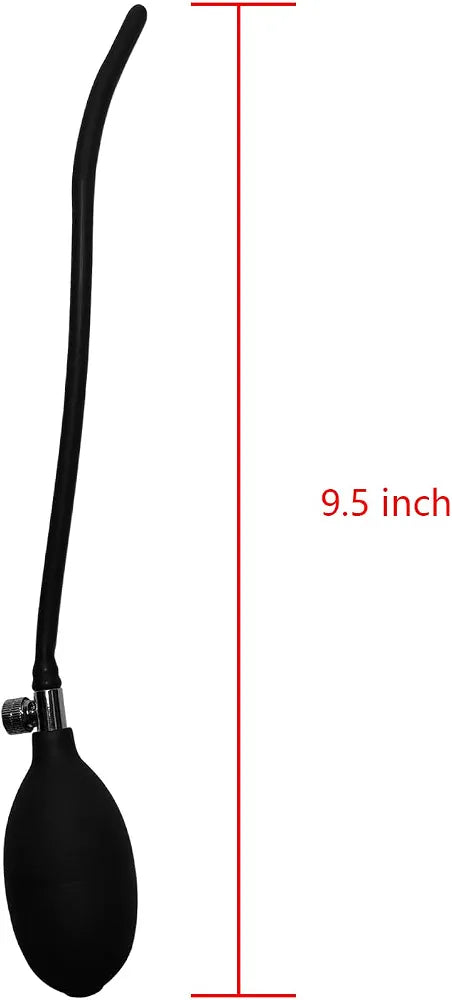 Inflatable Silicone Urethral Sounding Plug and Dilator for Men