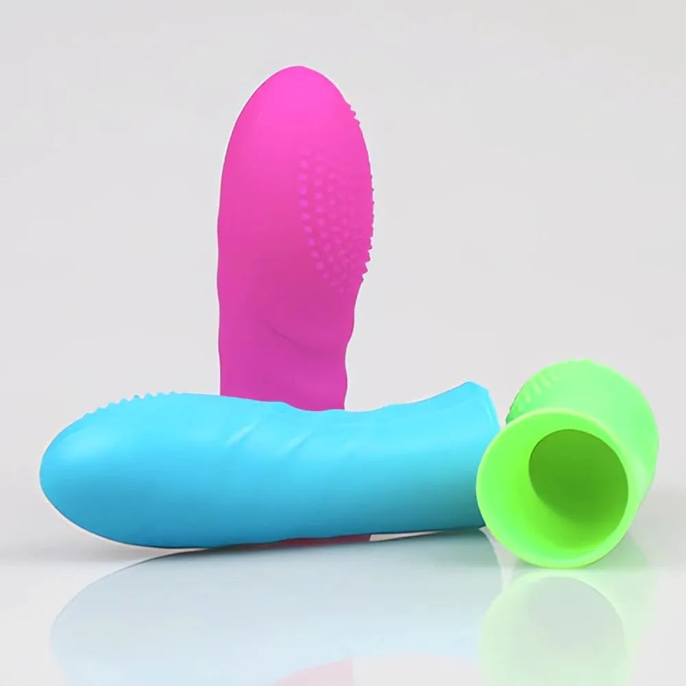 Silicone Finger Sleeve Stimulator Set for Couples - 3-Piece G-Spot and Prostate Massager