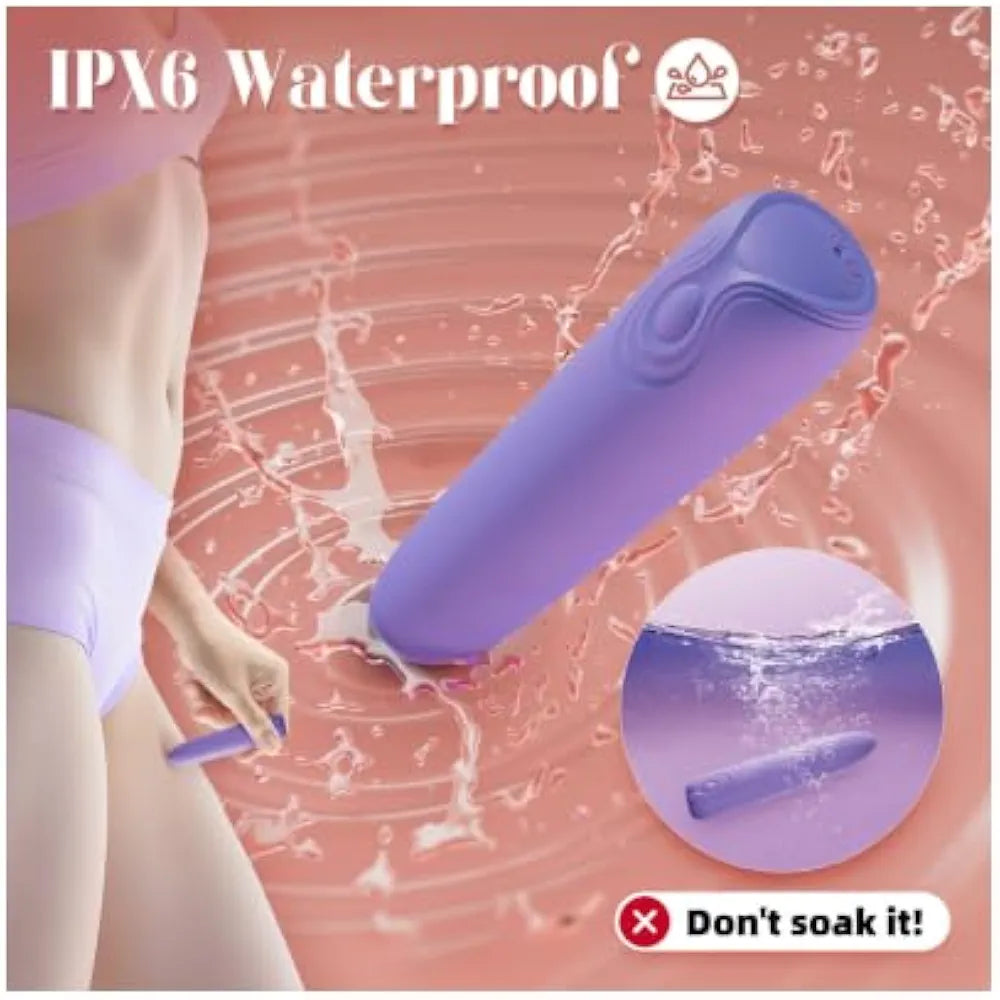 Premium Mini Bullet Vibrator - 9-Speed Waterproof Silicone Finger Wand for Clitoral, G-Spot, and Nipple Stimulation