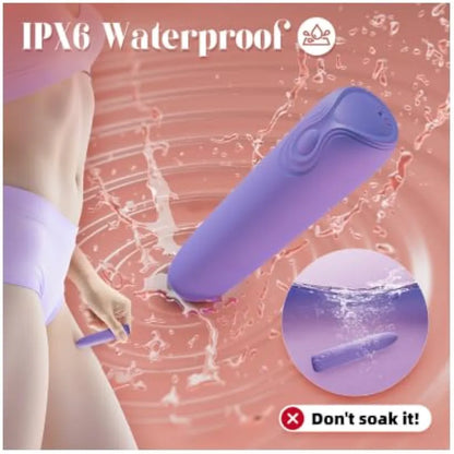 Premium Mini Bullet Vibrator - 9-Speed Waterproof Silicone Finger Wand for Clitoral, G-Spot, and Nipple Stimulation