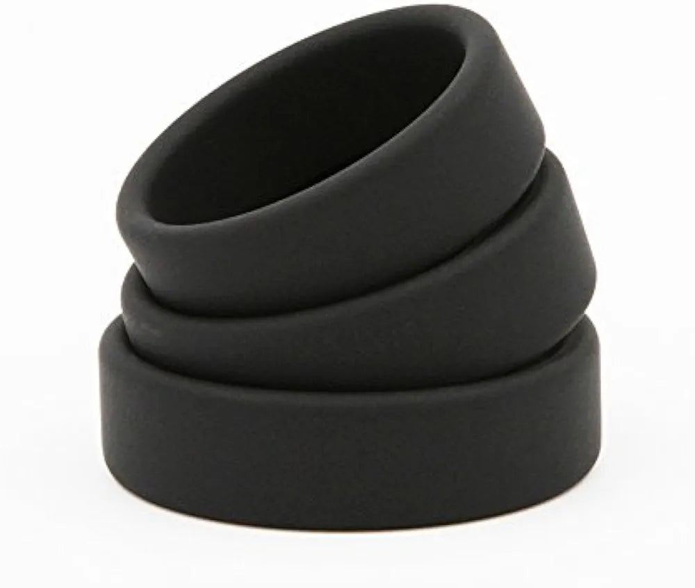 Premium Silicone Cock Ring Set - 3-Piece Erection Enhancement Kit for Men