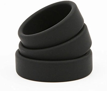 Premium Silicone Cock Ring Set - 3-Piece Erection Enhancement Kit for Men