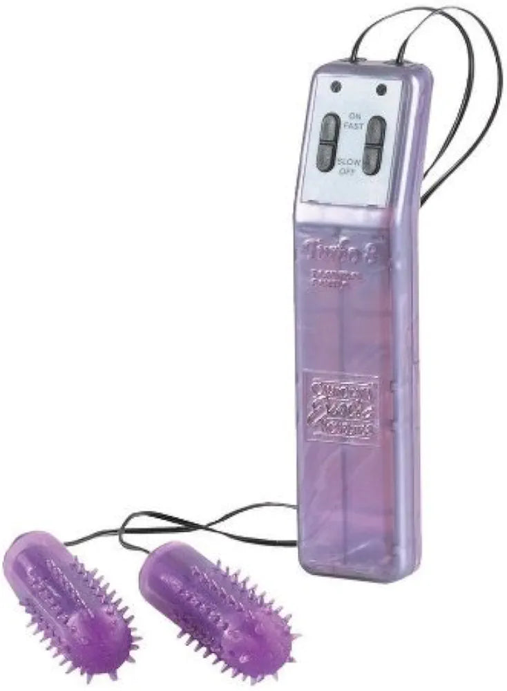 Turbo 8 Double Bullet Vibrator with Sleeve - Lavender by California Exotic Novelties