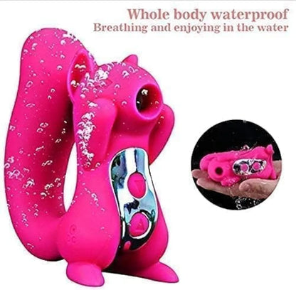 Rechargeable Squirrel-Shaped Oral Stimulation Massager for Couples