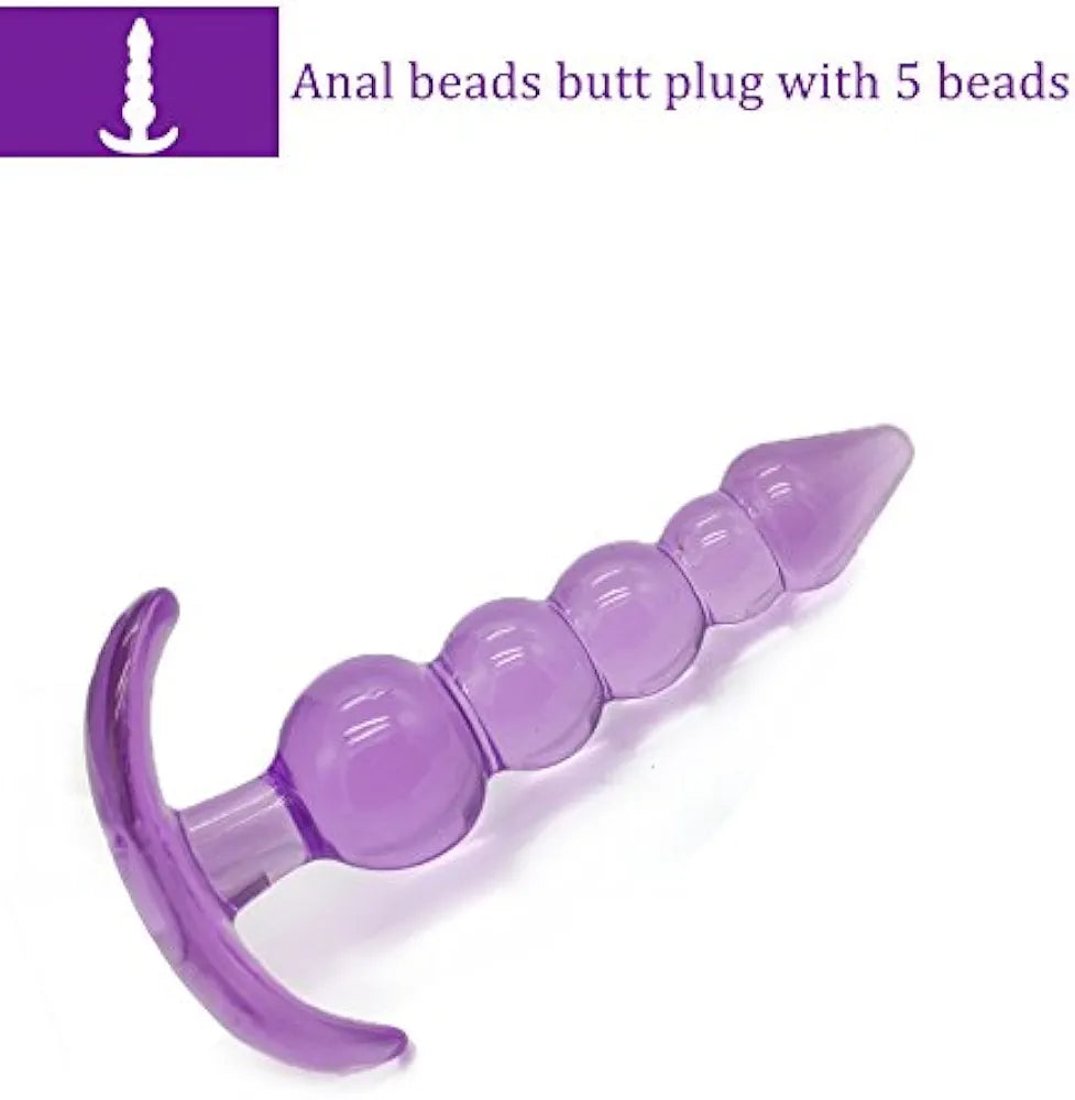 6-Piece Silicone Anal Training Set for Beginners with Prostate Massager