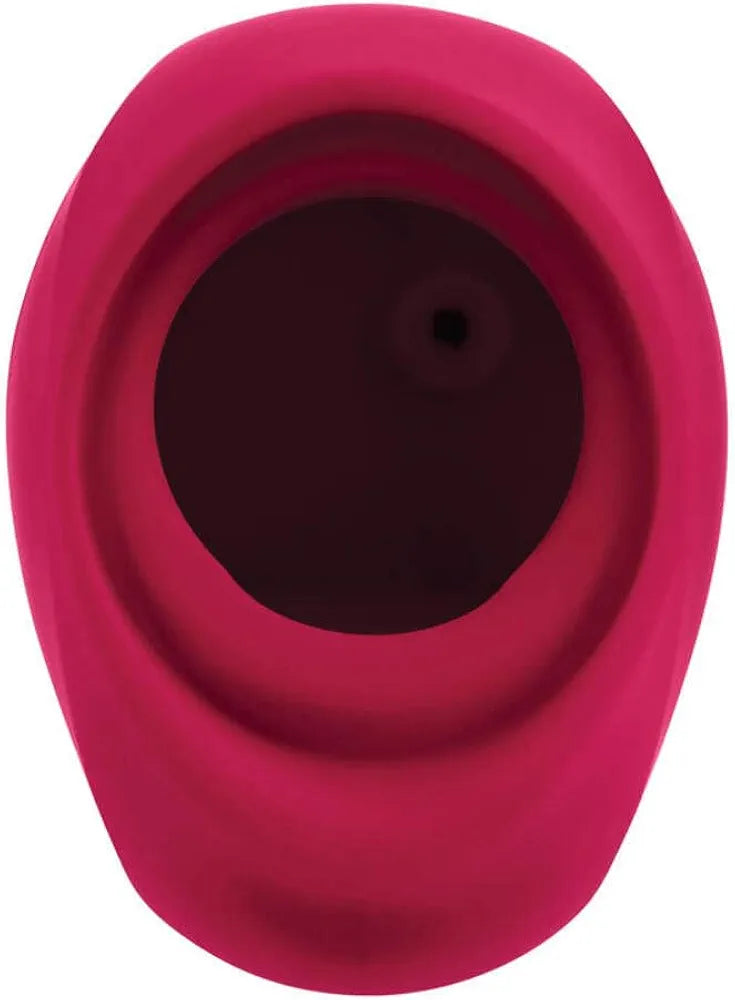 Rechargeable Silicone Suction Vibrator - Ergonomic Pleasure Massager in Red