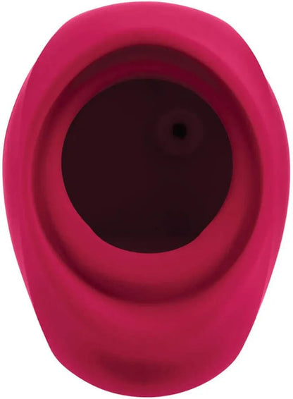 Rechargeable Silicone Suction Vibrator - Ergonomic Pleasure Massager in Red