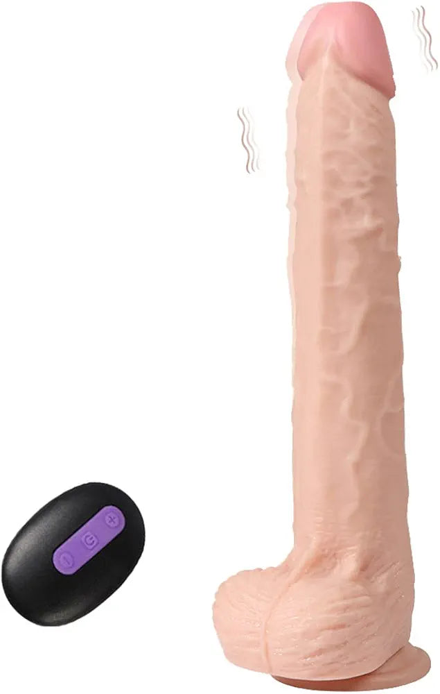 11.6-Inch Realistic Rechargeable Dildo with 20 Vibration Modes and Powerful Suction Base