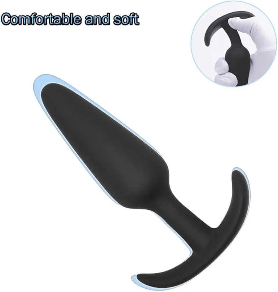 3-Piece Silicone Anal Training Plug Set for Prostate Massage and Dilatation