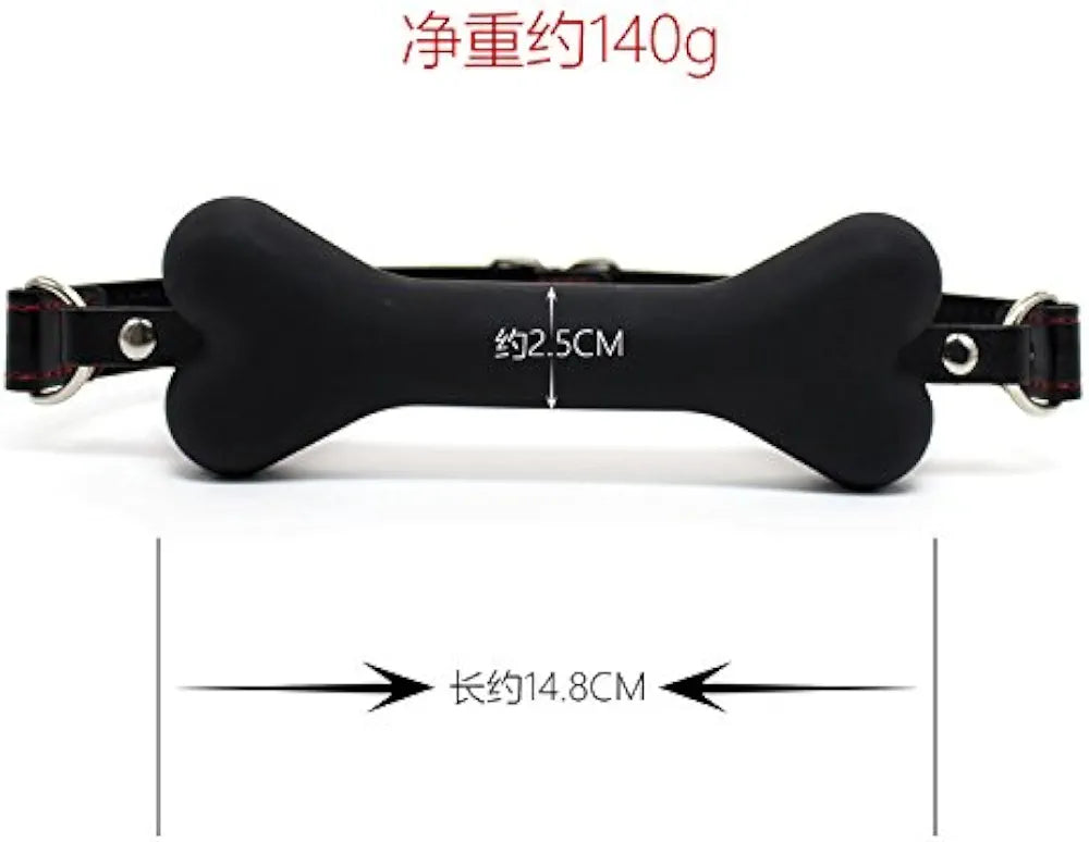Premium Silicone Bone-Shaped Gag for BDSM Roleplay and Pet Play