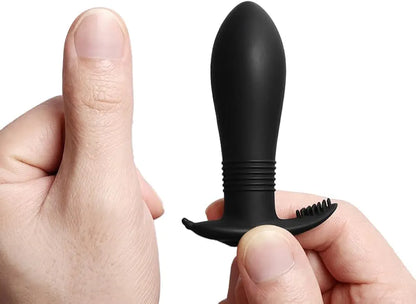 Compact Rechargeable Remote-Controlled Vibrating Anal Plug with 10 Modes