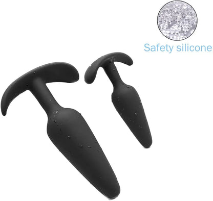 3-Piece Silicone Anal Training Plug Set for Prostate Massage and Dilatation