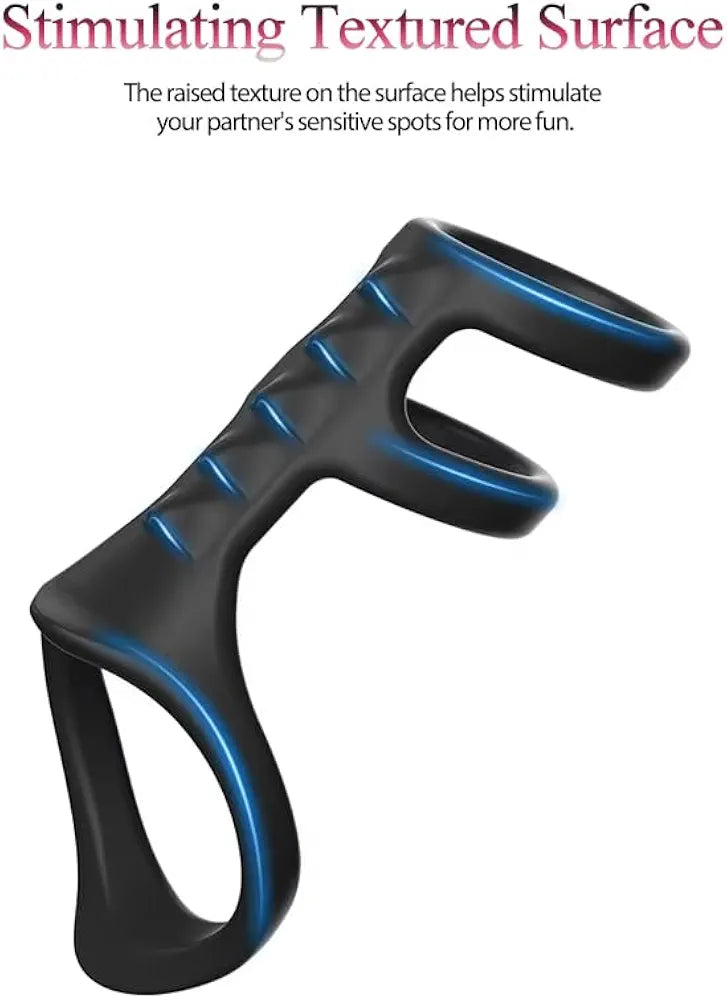 Silicone Cock Ring, Penis Sleeve Sex Toys Triple Cock Rings for Male Penis Enlarger Penis Extender Delay Ejaculation Enhance Erection Ball Stretcher