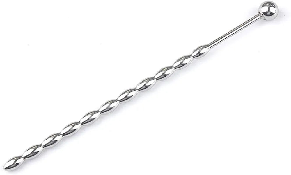 Stainless Steel Beaded Urethral Sounding Plug for Men