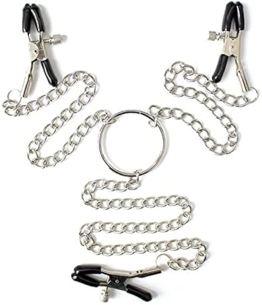 Adjustable Non-Piercing Nipple and Clitoral Stimulation Clamps for Couples