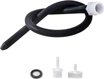 Portable Travel Enema Kit with Silicone Nozzle and Dual-Size Adapters for Water Bottles and Shower Hoses