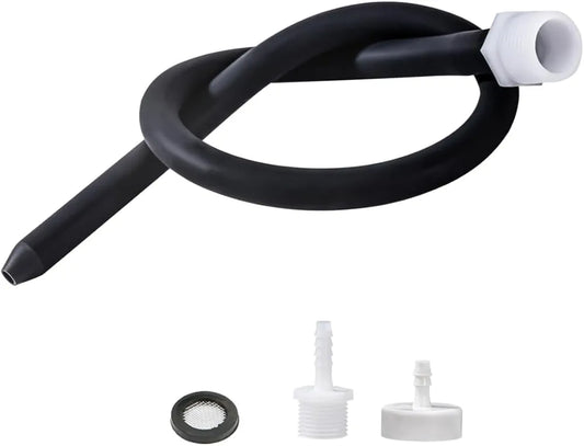 Portable Travel Enema Kit with Silicone Nozzle and Dual-Size Adapters for Water Bottles and Shower Hoses