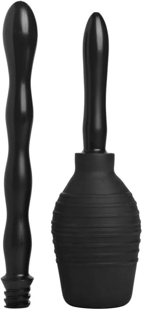 Cleanstream Premium Smooth Silicone Douche and Enema Bulb System with 2 Interchangeable Nozzles
