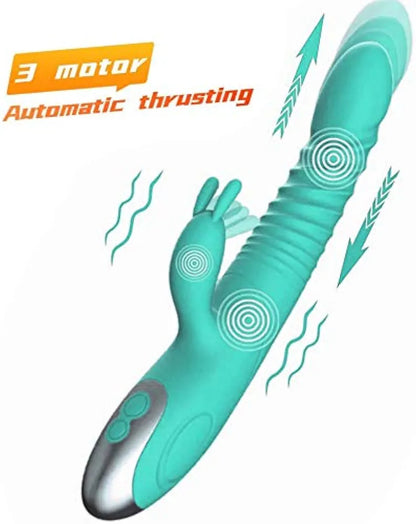 7-Mode Rabbit G-Spot & Clitoral Vibrator with Wand Massager for Couples