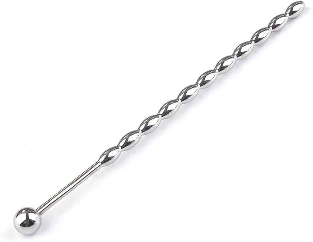 Stainless Steel Beaded Urethral Sounding Plug for Men