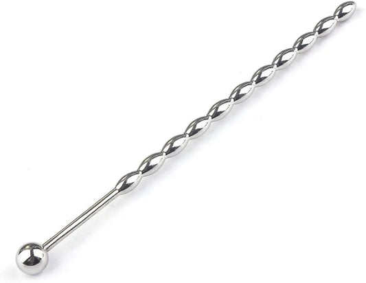 Stainless Steel Beaded Urethral Sounding Plug for Men