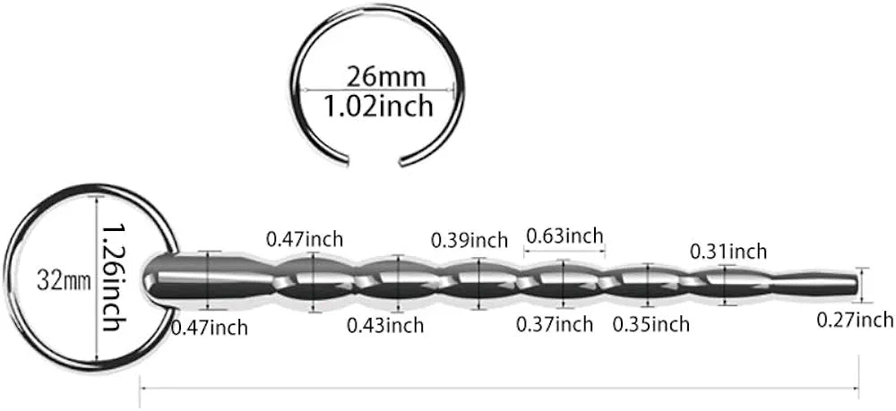 Premium Stainless Steel Hollow Urethral Dilator and Penis Plug for Male Stimulation and Training