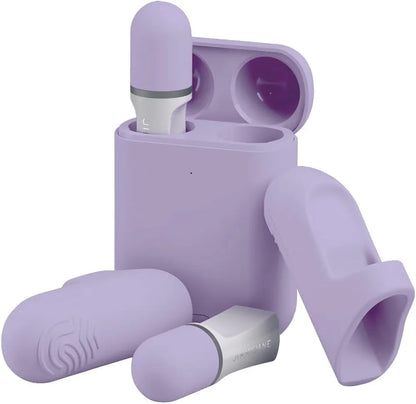 Jimmyjane Hello Touch Pro Rechargeable Remote-Controlled Finger Massager - Lavender and White
