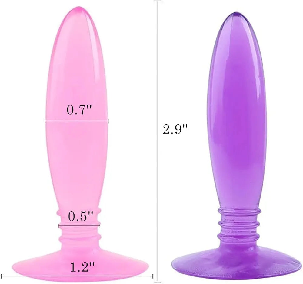 Beginner-Friendly Silicone Anal Training Plug Set with Suction Base
