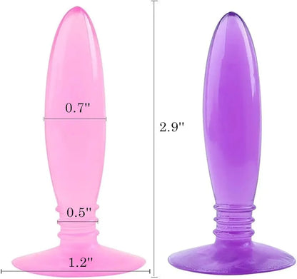Beginner-Friendly Silicone Anal Training Plug Set with Suction Base