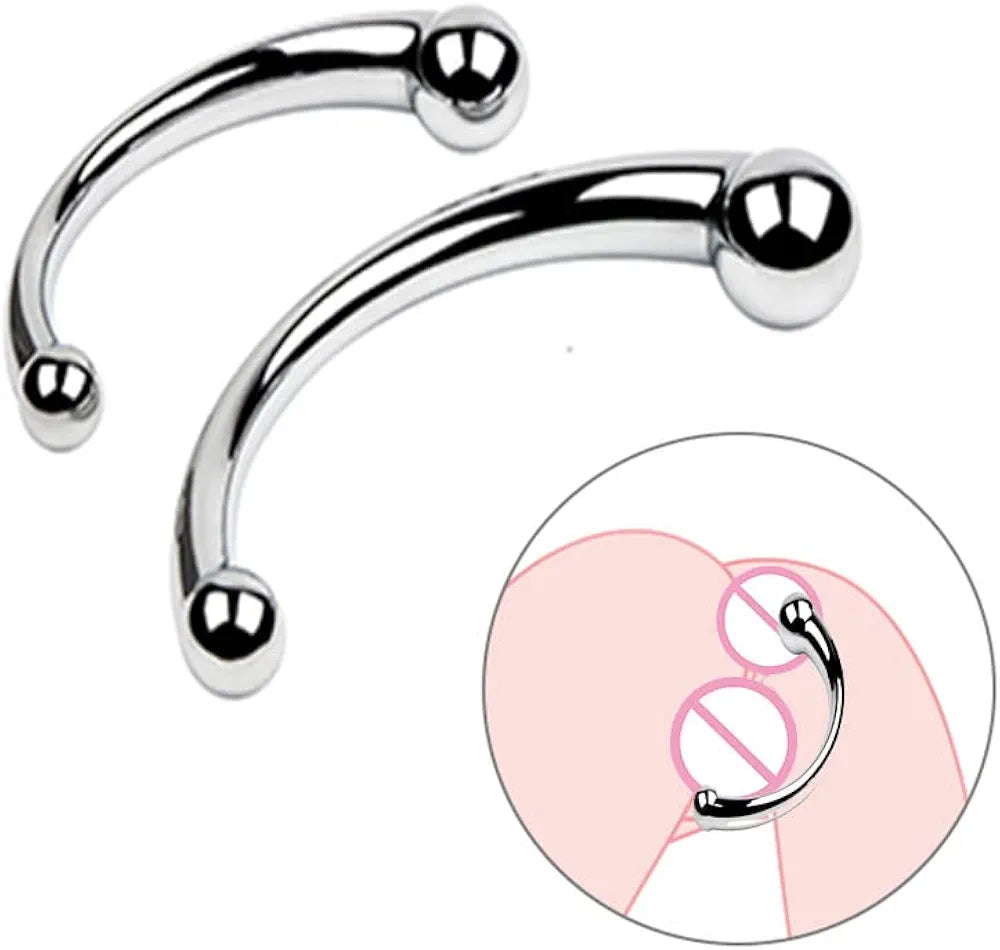 Premium Double-Ended Stainless Steel G-Spot and Prostate Massage Wand