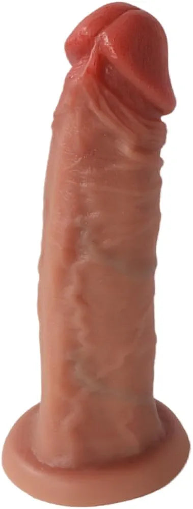 6-Inch Realistic Soft Silicone Dildo with Suction Cup for Beginners