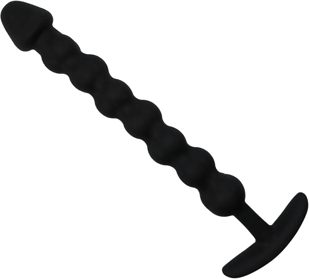 9-Inch Flexible Silicone Anal Bead Chain with 8 Graduated Spheres for Beginners and Advanced Users