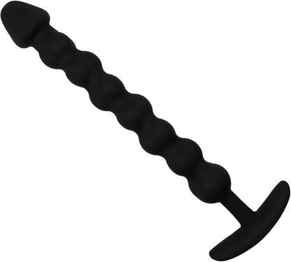 9-Inch Flexible Silicone Anal Bead Chain with 8 Graduated Spheres for Beginners and Advanced Users