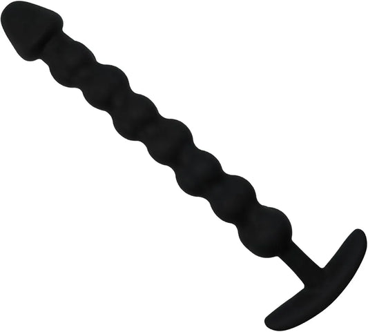 9-Inch Flexible Silicone Anal Bead Chain with 8 Graduated Spheres for Beginners and Advanced Users