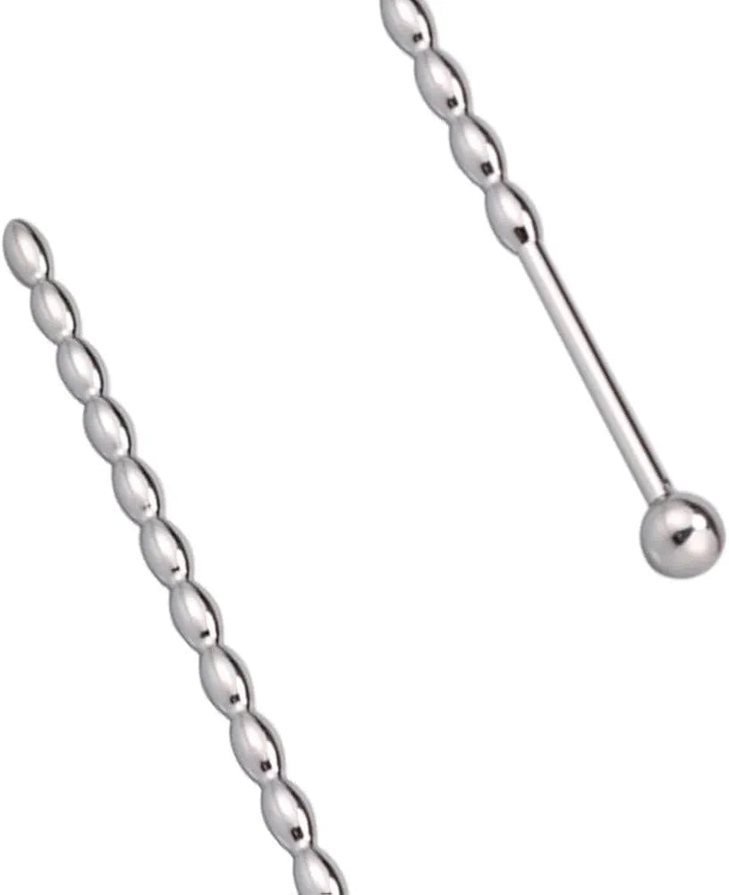 Stainless Steel Multi-Bead Urethral Dilator and Penis Plug for Male Stimulation