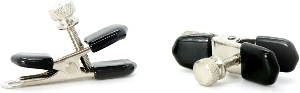 Adjustable Rubber-Coated Alligator Nipple Clamps for Erotic Bondage Play