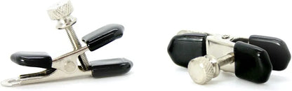 Adjustable Rubber-Coated Alligator Nipple Clamps for Erotic Bondage Play