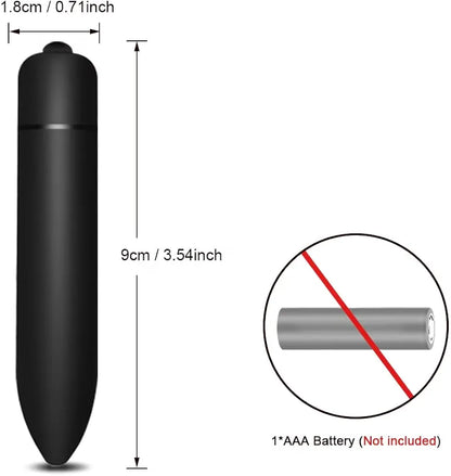 10-Speed Mini Bullet Vibrator for Clitoral and G-Spot Stimulation - Discreet Waterproof Personal Massager