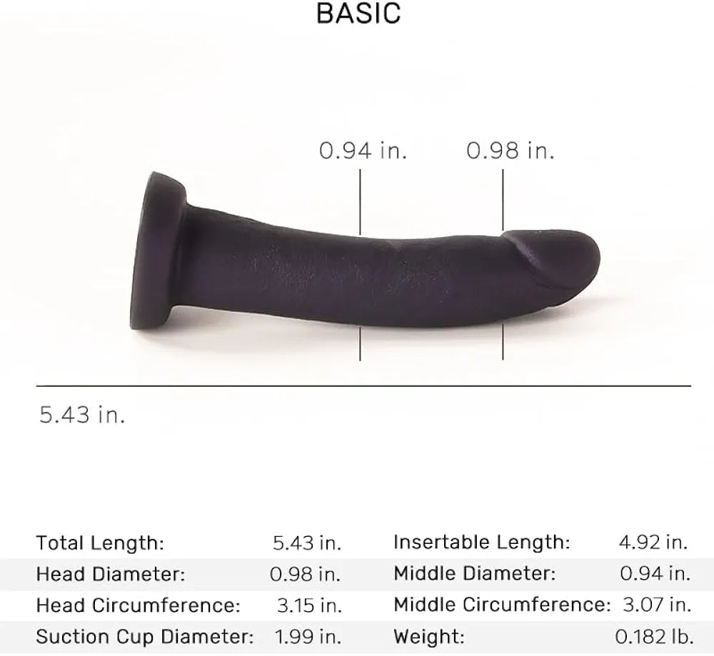 Tiny 5" Ultra-Thin Skinny Dildo - Soft, Short Mini Slim Toy for Anal Beginners, Prostate & G-Spot Stimulation, Suitable for Male and Female Pegging