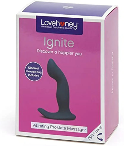 Ignite Silicone Prostate Massager: 20-Function Waterproof Anal Vibrator for Men