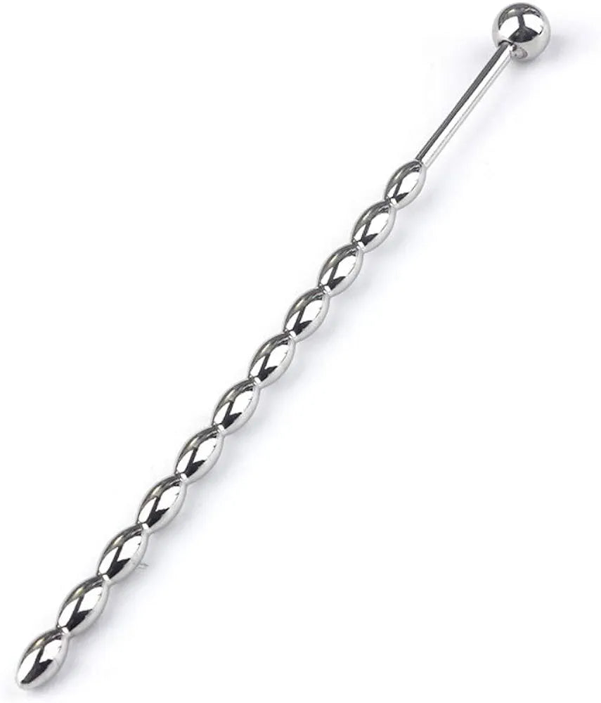 Stainless Steel Beaded Urethral Sounding Plug for Men