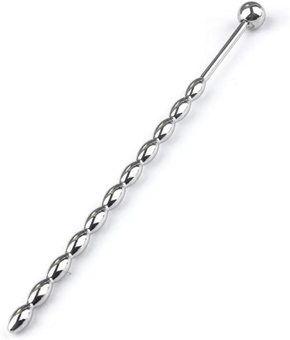 Stainless Steel Beaded Urethral Sounding Plug for Men
