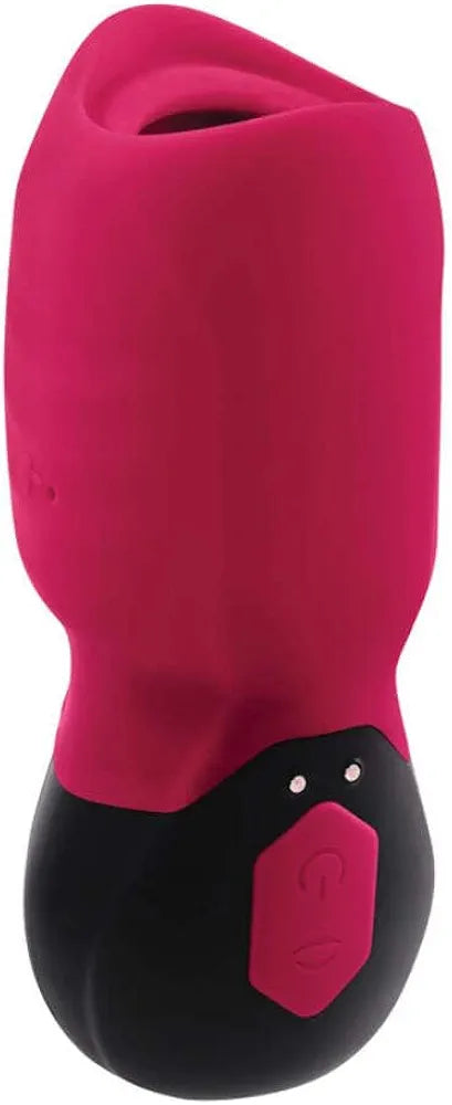 Rechargeable Silicone Suction Vibrator - Ergonomic Pleasure Massager in Red