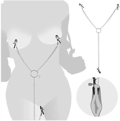 Adjustable Non-Piercing Nipple and Clitoral Stimulation Clamps for Couples