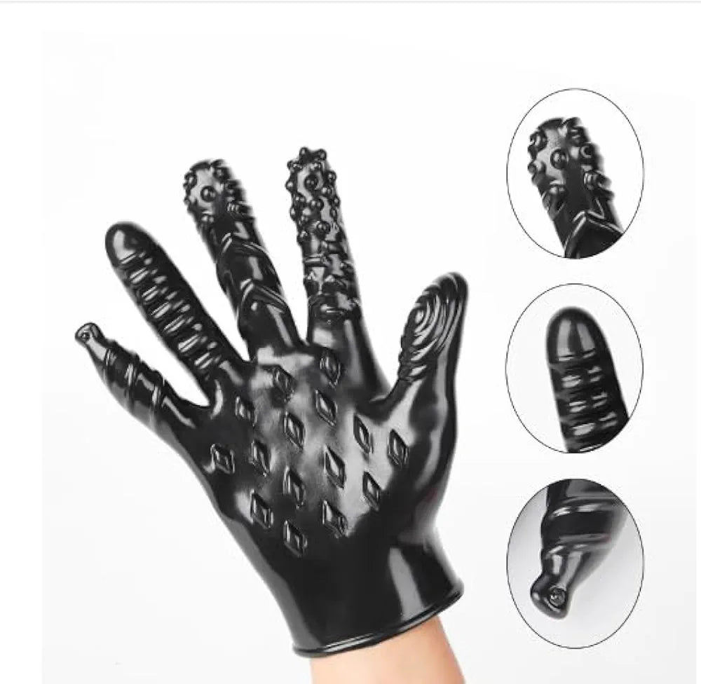 Silicone Ribbed Finger Massager for Couples Intimate Play