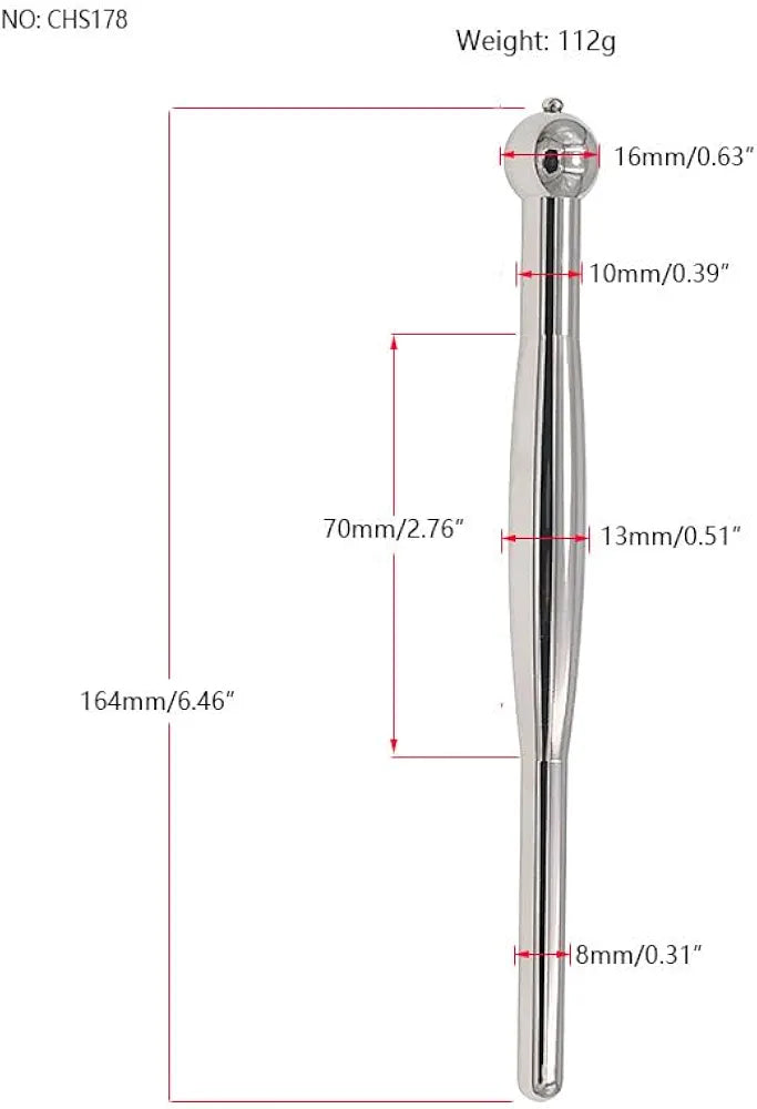 Dual-Use Stainless Steel Electroshock Urethral and Anal Plug Dilator Set for BDSM