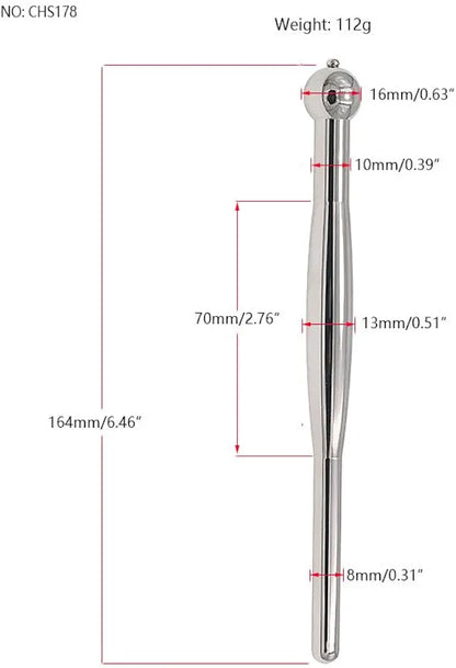 Dual-Use Stainless Steel Electroshock Urethral and Anal Plug Dilator Set for BDSM