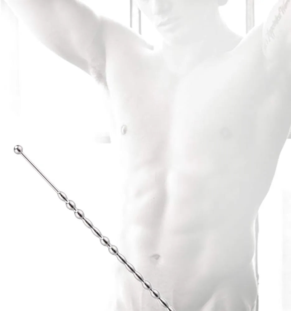 Premium Stainless Steel Multi-Bead Urethral Sound Dilator and Penis Plug for Men