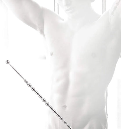 Premium Stainless Steel Multi-Bead Urethral Sound Dilator and Penis Plug for Men